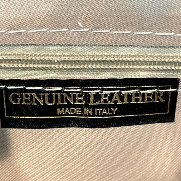 Vera Pelle Made in Italy Candy Apple Red Genuine Leather Purse Handbag - Picture 15 of 16